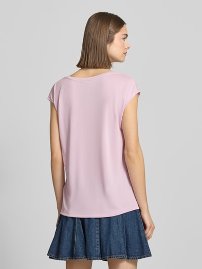 PIECES T-shirt o kroju relaxed fit z mieszanki modalu model 'KAMALA' Brudnoróżowy 5