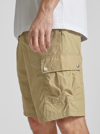 URBAN CLASSICS Regular Fit Cargoshorts mit elastischem Bund Khaki 3