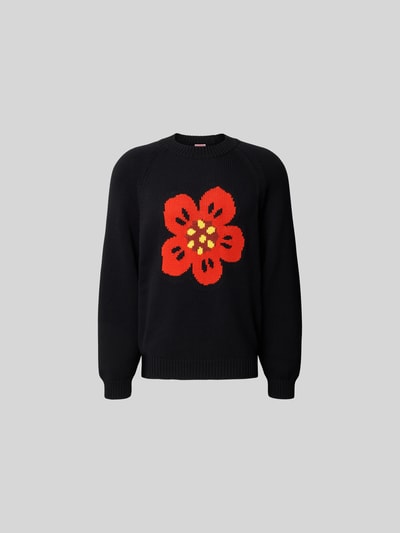 Kenzo Regular Fit Pullover in Strick-Optik Black 2