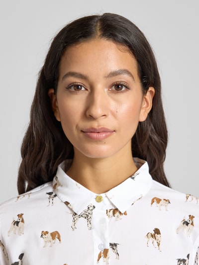 Barbour Relaxed fit blouse met lange mouwen van katoenmix, model 'SAFARI' Wit - 3