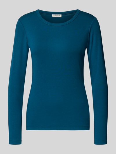 Tom Tailor Bluzka z długim rękawem o kroju regular fit z mieszanki bawełny Petrol 2