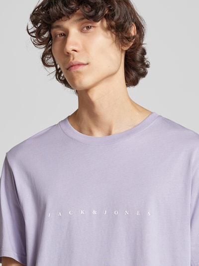 Jack & Jones T-Shirt mit Label-Print Modell 'STAR' Lavender 3