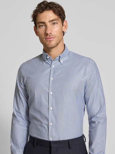 Jake*s Regular Fit Freizeithemd mit Button-Down-Kragen Bleu 3