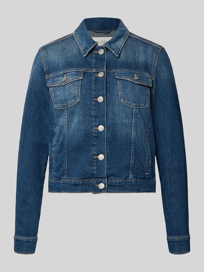 Productfoto, Regular Fit Jeansjacke aus Baumwoll-Mix van Marc O'Polo, denim look, blauwe tinten, knopen, lange mouwen, borstzakken, zijzakken