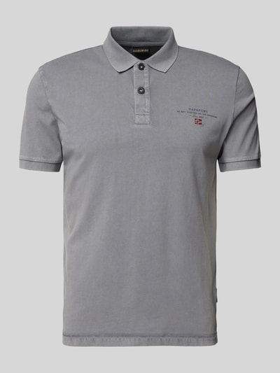 Napapijri Regular fit poloshirt met labelprint, model 'elbas' Middengrijs - 2