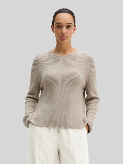 Marc O'Polo Loose Fit Pullover aus reiner Baumwolle Stein 4