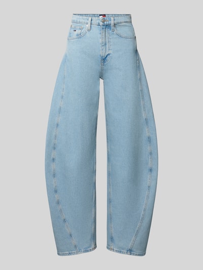 Produktfoto, Barrel Jeans aus Baumwoll-Mix Modell 'ELLA' von Tommy Jeans in hellem Blau, weite Passform, Damen Barrel Jeans von Tommy Jeans