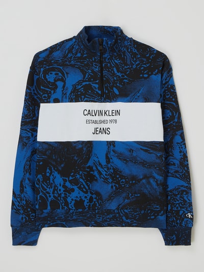 Calvin Klein Jeans Troyer aus Baumwolle  Royalblau 1