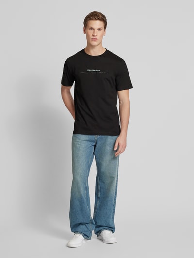 Calvin Klein Jeans T-Shirt mit Label-Print Black 1