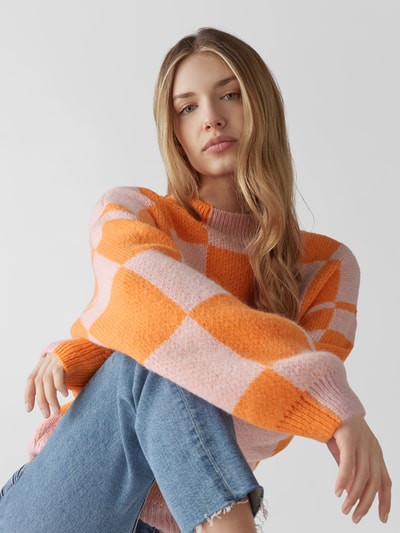 Stine Goya Pullover in Strick-Optik Orange 3