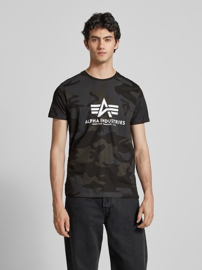 Alpha Industries T-Shirt mit Label-Print Black 4