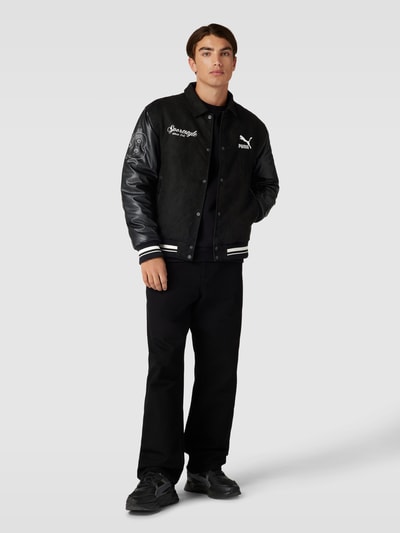 PUMA PERFORMANCE College-Jacke mit Label-Stitching Black 1