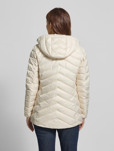 s.Oliver RED LABEL Kurtka pikowana o kroju shaped fit z nadrukiem z logo Złamany biały 5