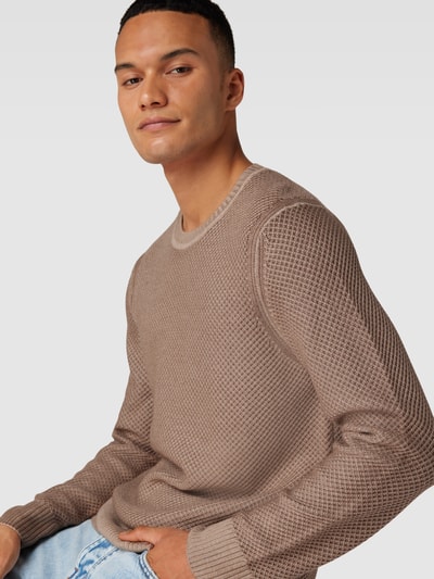 JOOP! Collection Sweter z dzianiny z żywej wełny model ‘Willon’ Beżowy 3