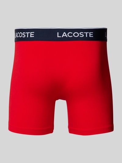 Lacoste Bokserki z elastycznym paskiem z logo w zestawie 3 szt. Czerwony 3