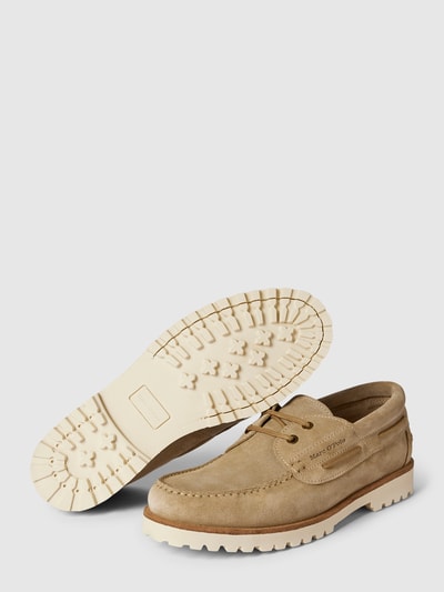 Marc O'Polo Penny loafers van leer met siernaden, model 'Levi' Zand - 4