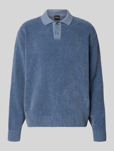 BOSS Orange Pullover mit Polokragen Kipolo Blau 1
