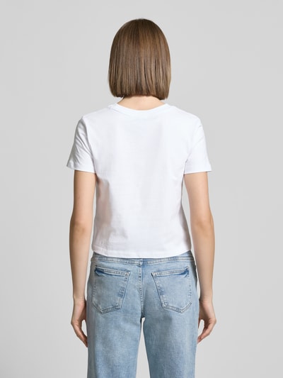 Calvin Klein Jeans Regular Fit T-Shirt mit Label-Patch Weiss 5