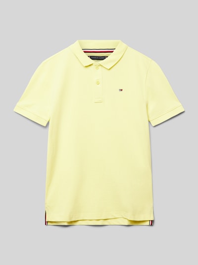 Tommy Hilfiger Teens Poloshirt met logostitching Lichtgeel - 1