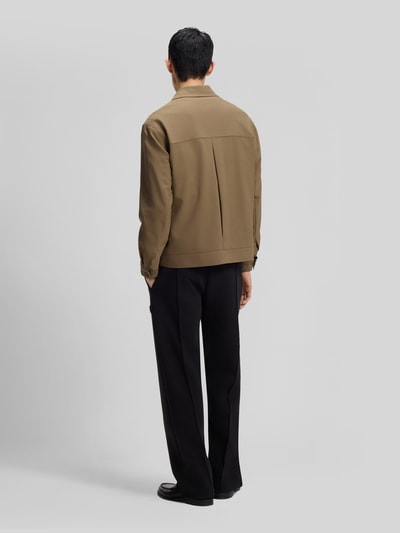 HUGO Slim Fit Hemdjacke aus Twill Modell 'JULIANO243F1' Beige 5
