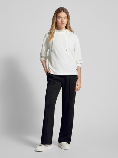 Scotch & Soda Flared stoffen broek met vaste persplooien Zwart - 1