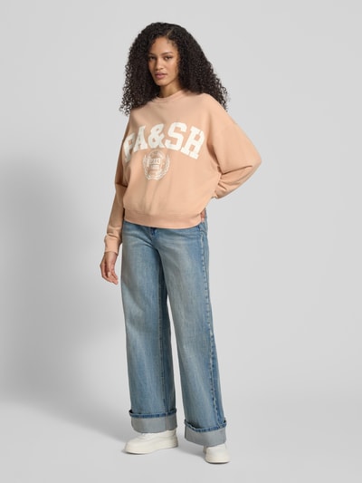 ba&sh Sweatshirt mit Label-Print Modell 'BENJAMIN' Rose 1
