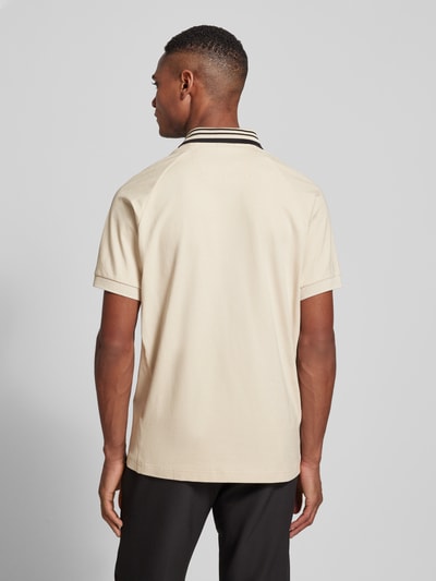 BOSS Green Regular fit poloshirt met labelbadge, model 'Paddy' Beige - 5