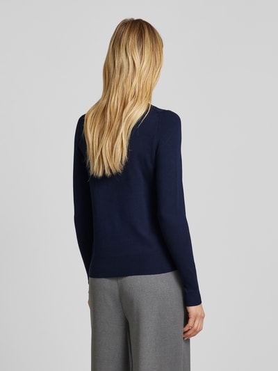 Christian Berg Woman Gebreide pullover met ribboorden Donkerblauw - 5