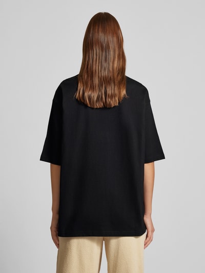 LOVE SCARS Oversized T-shirt met labelprint Zwart - 5