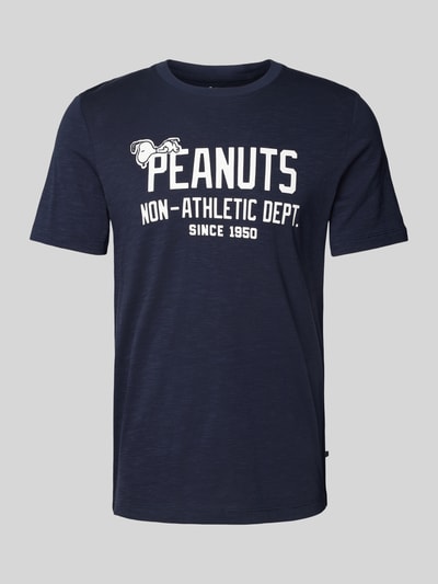 s.Oliver RED LABEL Regular fit T-shirt met Peanuts-print Marineblauw - 2