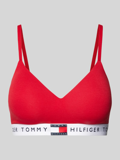 TOMMY HILFIGER Bralette mit elastischem Label-Bund Modell 'TH Heritage' Rot 1