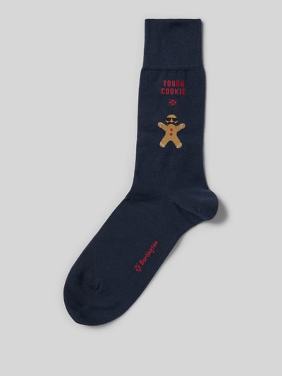 Burlington Socken mit Motiv Modell 'TOUGH COOKIE' Dunkelblau 1