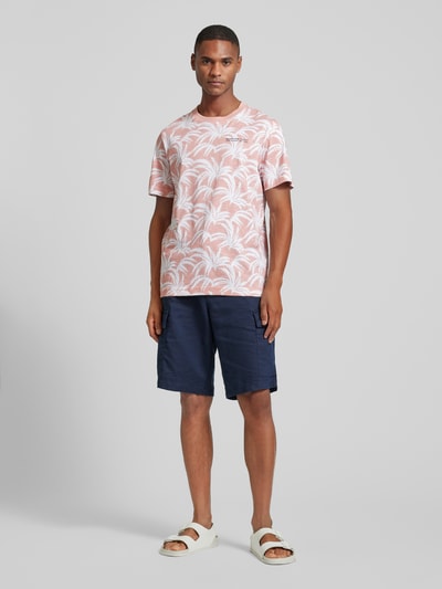 Tom Tailor T-shirt met all-over motief Koraal - 1