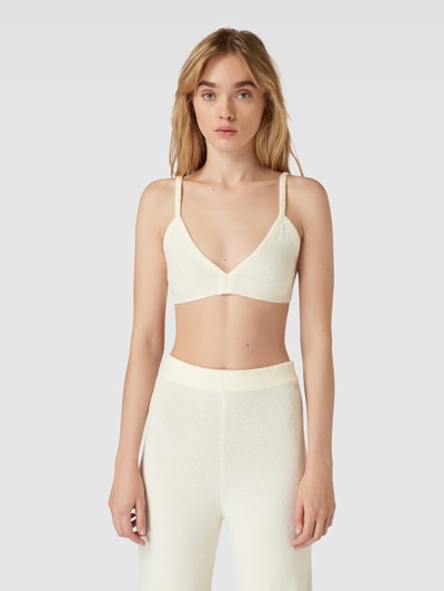 Calvin Klein Underwear Bralette mit Spaghettiträgern Modell 'PLUSH LOUNGE' Offwhite 4