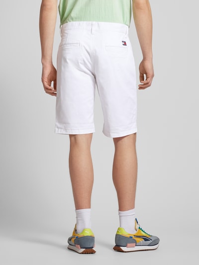 Tommy Jeans Shorts in unifarbenem Design Modell 'SCANTON' Weiss 5