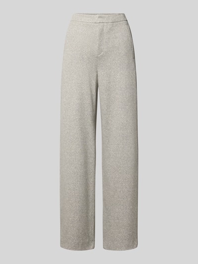 Produktfoto, Hose mit Gesäßtaschen Modell 'FAE' von Drykorn in Beige-Grau, weites Bein, Material-Mix mit Viskose-Anteil, strukturierte Oberfläche