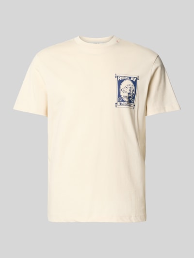 Replay T-Shirt mit Rundhalsausschnitt Offwhite 2