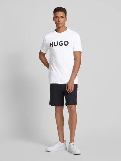 HUGO T-shirt z napisem z logo model ‘DULIVIO’ Biały 1