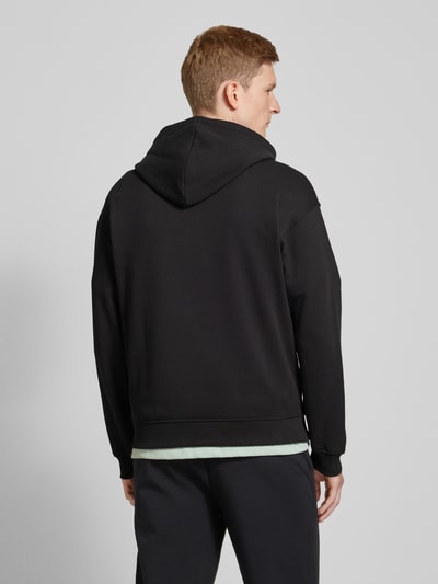 HUGO Hoodie met labelprint, model 'Diqerio' Zwart - 5