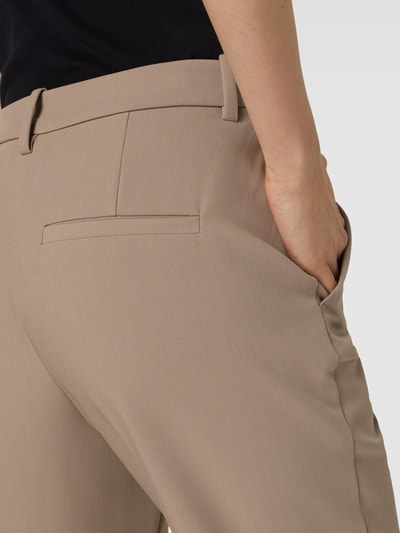 YAS Spodnie materiałowe o kroju regular fit w jednolitym kolorze model ‘BELLA’ Beżowy 3
