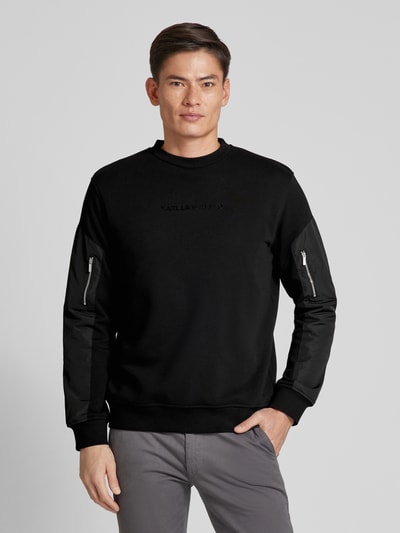 Karl Lagerfeld Sweatshirt mit Reißverschlusstaschen Black 4
