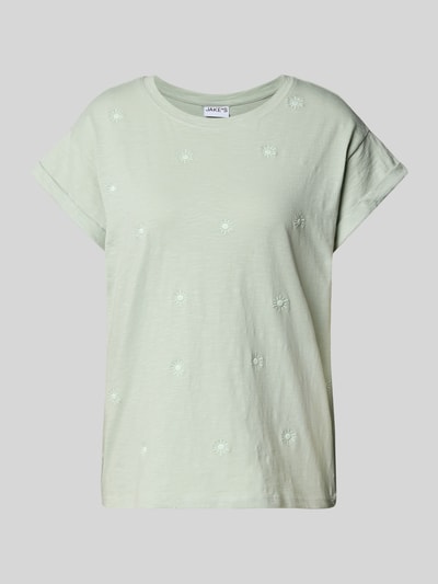 Jake*s Casual T-Shirt mit Motiv-Stitchings Mint 2