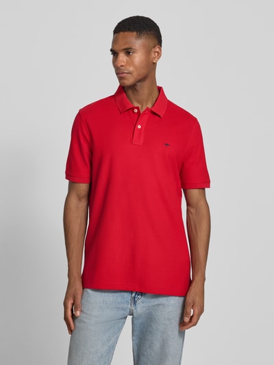 Fynch-Hatton Regular Fit Poloshirt mit Logo-Stitching Rot 4