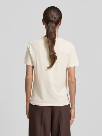 s.Oliver BLACK LABEL Slim Fit T-Shirt aus Baumwoll-Mix Beige 5