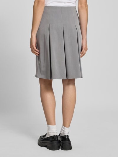 Review Knielange rok met plooien Middengrijs - 5