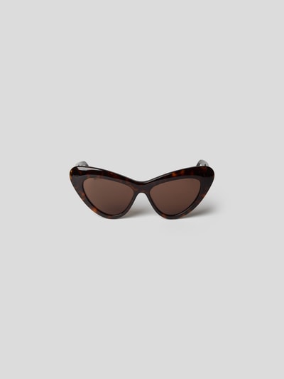 Gucci Unisex Sonnenbrille im Cat-Eye-Stil Dunkelbraun 2