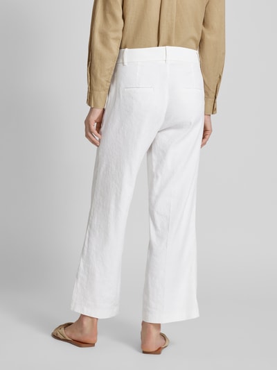 Cambio Regular Fit Leinenhose mit Bügelfalten Modell 'CALIFORNIA' Weiss 5