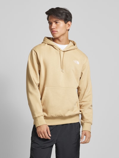 The North Face Hoodie met labelstitching, model 'ESSENTIAL' Kaki - 4