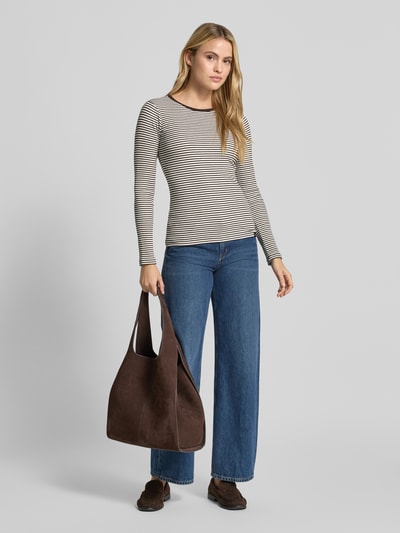 Smith and Soul Longsleeve in Ripp-Optik mit Rundhalsausschnitt Marine 1