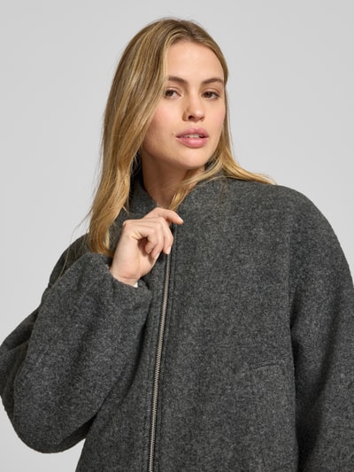 Jake*s Casual Bomberjack met opstaande kraag Middengrijs gemêleerd - 3